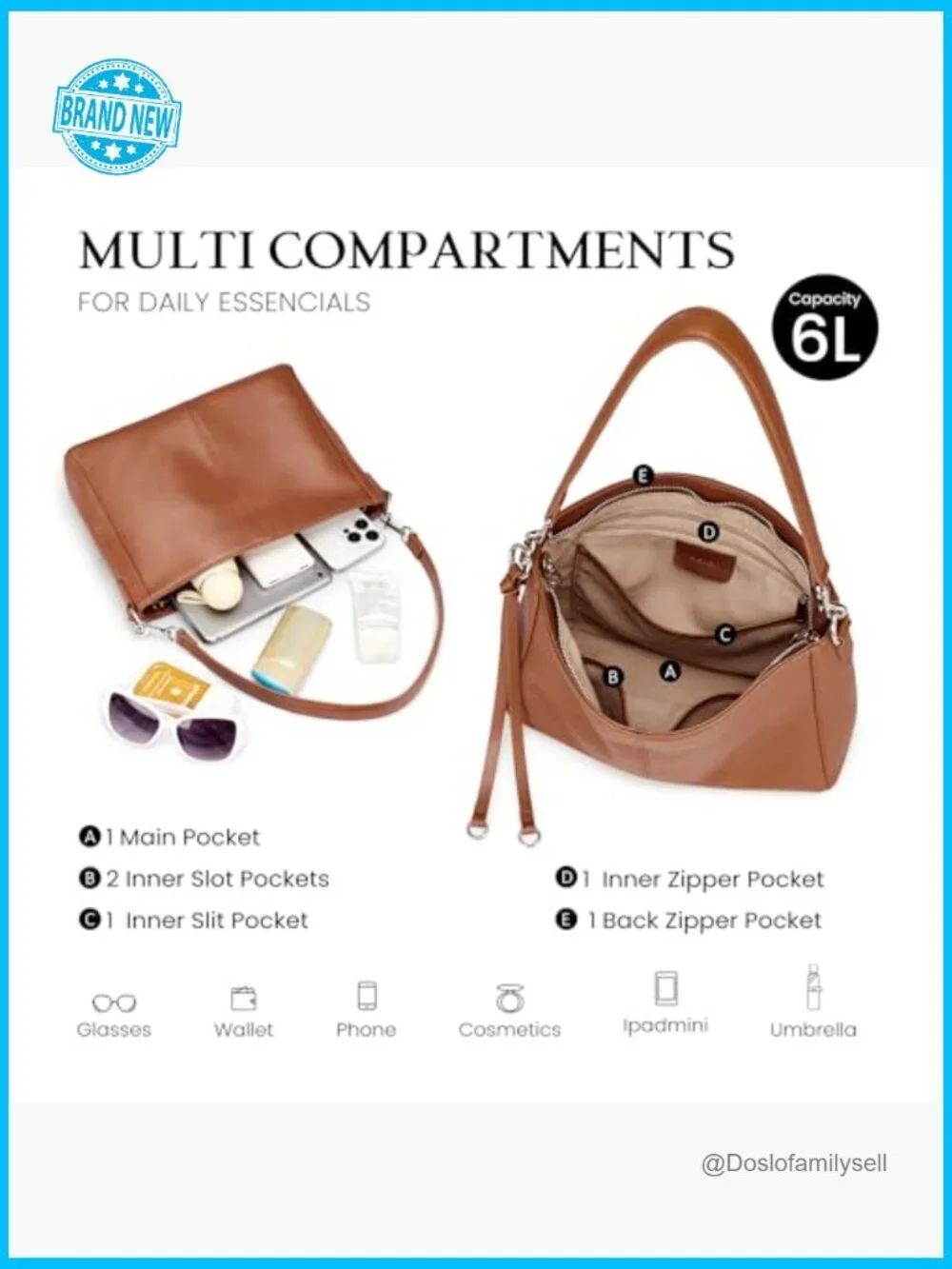 Genuine Leather Hobo Bag Anti Theft RFID Crossbody Shoulder Purse for Women